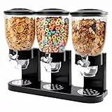 FARYODI Cereal Dispenser 2L, Lebensmittelspender aus Kunststoff,Cereal Dispenser & Cornflakes Spender, Ideal Für Süßigkeiten, Frischhaltedosen (Dreiteiliges Set)