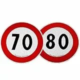 4R Quattroerre.it 1545/40 Selbstklebende Geschwindigkeitsbegrenzung 70 und 80 km/h, EU genehmigt