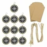Toyvian Mini Kompass Schlüsselanhänger, 10er Set Leichte Aluminium Anhänger für Outdoor Reise Wandern Kreative Gastgeschenke für Hochzeit Geburtstag Party Mitgebsel