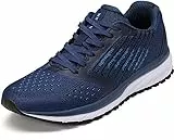 WHITIN Unisex Laufschuhe Herren Damen Hallenschuhe Turnschuhe Sneakers Männer Sportschuhe Straßenlaufschuhe Atmungsaktiv Joggingschuhe Fitness Schuhe Blau Größe 43