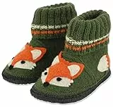 Beck Jungen Hausschuh Fuchs, Grün, 28 EU