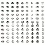 NBEADS 540 Stück Tibetanische Spacer Perlen, 18 Styles Antik Silber Spacer Beads Legierung Perlen Tibetanische Charms Set Für DIY Schmuckherstellung