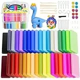 iFergoo Polymer Clay 36 Farben Knete Soft Set, Nontoxic DIY Oven Bake Modellierung Ton Kit mit 5 Modellierwerkzeug und Schmuckzubehör Set, Kinder Kunsthandwerk Geschenk ​für Jungen und Mädche Kids