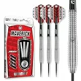 WINMAU Maverick 24 Gramm Profi Stahlspitze Wolfram Dartpfeile mit Flüge und Stiele (Wellen)