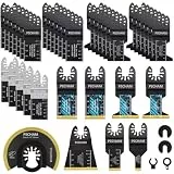 PECHAM 45PCS Multitool Sägeblätter Wood,Universal Holz Metall Oszillierende Oszillierwerkzeug Zubehör Fit Porter Cable Black & Decker Rockwell Ridgid Ryobi Milwaukee DeWalt Chicago Craftsman