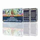 Derwent Inktense Permanent wasserlösliche Aquarellstifte, 72er Set in 2-lagiger Metallbox, 4 mm Premium-Kernstärke, ideal zum Ausmalen, Malen und Basteln, professionelle Qualität (2301843)