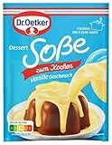 Dr. Oetker Dessert-Soße Vanille-Geschmack zum Kochen 5er Pack, 5 x 3 x 17 g vegetarische Dessertsoße mit Vanille-Geschmack zum Kochen ein wahrer Genuss