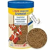sera marine Granulat Nature 250 ml - Hauptfutter aus Granulat für Meerwasserfische, Meerwasser Futter mit hoher Verwertbarkeit und somit weniger Algen