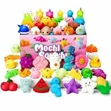 JOYIN Mochi Squishy Toys Set, Random 25 Pack Mini Mochi Squishy Mitgebsel Kindergeburtstag für Kinder, Kawaii Squishies Stress Relief Spielzeug, Kleine geschenke für Kinder, Party Geschenke Dekoration