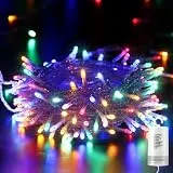 Qedertek Weihnachtsbeleuchtung Außen Batterie 20M 200 LED Lichterkette Timer, Wasserdicht Lichterkette für Innen Party Weihnachtsbaum Dekoration (Bunt)