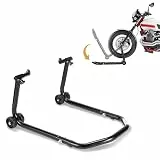 Peviasot Montageständer Vorne 2 Stück, Motorrad Ständer Motorradheber, Montagelift Frontständer Aufbockständer, breitenverstellbar, Wartungs-/Montagearbeiten für Motorräder bis 300 kg, Schwarz