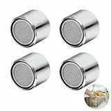 4 Stück Luftsprudler für Wasserhähne Wasserhahnsieb Strahlregler Wasserhahn Perlatoren Wasserhahnsieb Wasserhahnfilter für Badezimmer Küchenarmatur (22mm)