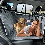 ANOSOSPECIAL Hundedecke Auto Rückbank mit Harter Unterseite, Autoschondecke Hund Rücksitz Wasserdicht Kratzfest rutschfest, Hundesitzbezug Verbreitert Grau）