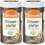 Ostmann Gewürze - Zitronenpfeffer Gewürzzubereitung | Für Salatdressings, Saucen und Fischgerichte | 40 g in der Streudose (Packung mit 2)