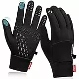 anqier Fahrrad Handschuh Herren Winterhandschuhe Wärme Radsport Handschuhe Winddichte Touchscreenhandschuhe Damen Sporthandschuhe rutschfeste Running-Handschuhe Thermohandschuhe Wasserdicht