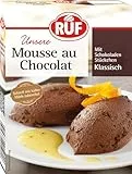 RUF Mousse au Chocolat, klassischer Nachtisch mit zartschmelzenden Schokoladen Stückchen, nur Milch hinzufügen, glutenfrei, 1x100g