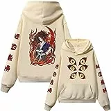 MDEM Dämon Slayer Upper Monde EIN Kokushibo -Anime Hoodie Mann Frau Harajuku Pullovers Tops Langarmes Streetwear-style5||M