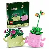 LEGO Botanicals Schaukelnde Pflanzen - Set mit Kunstblumen - mit 2 Kunstpflanzen & 2 pastellfarbenen Blumentöpfen für Schlafzimmer Deko - DIY Geschenkidee für Mädchen ab 9 Jahren & Erwachsene - 11506