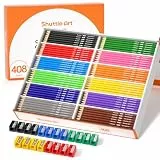 Shuttle Art 408 Pack Buntstifte Schule Set, 12 Farben Malstifte für Kinder plus 20 Anspitzer, Buntstifte großpackung für Kinder, Klassenzimmer, Schulbedarf, Schreibwaren