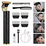 URAQT Haarschneide, Profi Haarschneidemaschine Herren Haartrimmer Bartschneider Barttrimmer Präzisionstrimmer Langhaarschneider für Männer, Gold