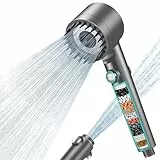 Duschkopf mit Filter MEKO Hochdruck Handbrause mit Filtration in 15 Schichten 1,5M Schlauch 3 Strahlarten Sparduschkopf für Entfernen vom harten Wasser, Rest-Chlor, Bakterien und Schwermetall