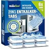 WoldoClean 2in1 Entkalkungstabletten für Kaffeevollautomaten - 2-Phasen Entkalker gegen Kalk & Korrosion, einzeln verblistert, 6 Tabletten