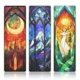 3 Stück Sternenklarer Himmel Lesezeichen, Romantische Lesezeichen Papier, PVC Bookmark Als Geschenke Für Buchliebhaber, Buchzubehör, Wasserdicht Und Flexibel Für Bücher, Tagebuch