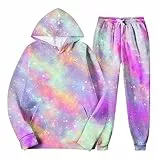 Auifor Trainingsanzug Herren,Unisex Langarm Sportanzug 2 Piece Hoodie Sporthose Unisex Jogginganzug Jogging Anzug,Hoodie Damen Sweatjacke Pullover Herren Pullover Damen Winter（K-Lila,Mittel