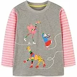 Mädchen Langarmshirt Pullover Baumwolle Kinder Weiche Langarm Shirt Tops Oberteile 98