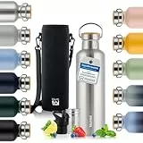 Blumtal Thermosflasche 1L - doppelwandige Trinkflasche Edelstahl 1L - Isolierflasche 1L BPA frei - Edelstahl Trinkflasche - Teeflasche - Trinkflasche Thermo - Sportflasche 1000ml - Stainless Steel