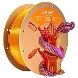 ERYONE Dreifarbiges Seiden PLA Filament 1.75mm,Seidiges Mehrfarbiges PLA-Filament für 3D-Drucker +/- 0,03 mm,Co-Extrusion Seiden PLA Filament 1 kg/Spule, Rot &Gold &Lila