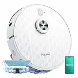 Tesvor S8Pro Saugroboter mit Wischfunktion -8000Pa Staubsauger Roboter 3in1 Roboterstaubsauger+LiDAR-Navigation+240 Min Laufzeit,APP/Alexa Steuerung,ideal für Haustierhaare,Teppiche,Hartböden.