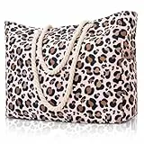 benpen Strandtasche XXL Familie mit Reißverschluss, Badetasche Damen Große Faltbar, Beach Bag Strand Schwimmbad Tasche Shopper Sommertasche für Strand Reisen Urlaub Pool