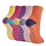 WOTENCE Kuschelsocken Stoppersocken Damen Flauschige Wintersocken Warme Slippersocken Bettsocken Haussocken 6 Pairs (5 Pairs Multicolor)
