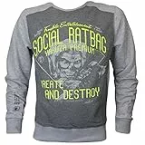 Yakuza Premium Herren Pullover 3320 grau Sweater 3XL