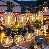 GPATIO Solar Lichterkette Außen, Solar Lichterkette Glühbirnen Aussen für Außenbereich (60FT/18M)
