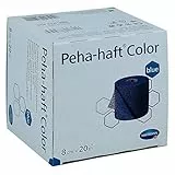 HARTMANN 9324742 Peha-Haft Color Kohäsive Elastische Fixierbinde, Blau, 8cm x 20m