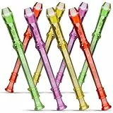 Toyvian Mini Klarinette 8 Stück Kunststoff Flöten 6 Loch Recorder Musikinstrument Für Kinder Anfänger Lernen Und Training Kompakt Transparent