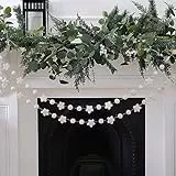 Ginger Ray Felt Beads and Stars Christmas Girlande Luftschlangen Wimpelkette Hängende Dekoration 3m