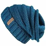 FURTALK Strickmütze Damen Slouch Beanie Mütze Street Style Grobstrick Wintermützen Klassische Weiche Beanie Winter