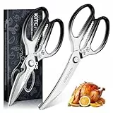 DRAGON RIOT Stabile Küchenschere Set - 2er-Pack Fleischschere Japanisch, Schwarz-Knochenschere Edelstahl, Scharfe Geflügelschere