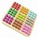 BESPORTBLE Holz Sudoku für Pädagogisches Legespiel mit Bunten Formen Leicht und Tragbar Fördert Gedächtnis und Geeignet für Vorschulkinder Ab Jahren