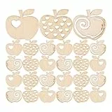 Amosfun Holzscheiben Apfel Form Weihnachten Anhänger Holz Konfetti Tischdeko Weihnachtsbaum Deko für DIY Handwerk Hochzeit Weihnachten Geburtstag Patry Deko 100 Stück
