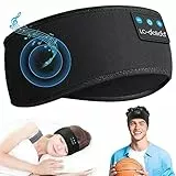 LC-dolida Schlafkopfhörer Bluetooth 5.4, Schlaf Stirnband Kopfhörer Headband Schlafmaske, Sportskopfhörer Musik schlafen Stirnband für Sport Training, Joggen, Yoga, Reisen