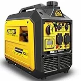 Aceup Energy Inverter Stromgenerator, 3400W Benzin Stromerzeuger, Notstromaggregat mit Digital Display, Eco Modus, 230V 12V 5V, Generator Für Camping, Outdoor, Heimgebrauch, Leise, Tragbar, 23Kg