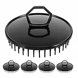 FRCOLOR Kopfhaut-Massagebürste Tragbar Shampoo Bürste Für Haarpflege Und Schuppenentfernung Kompaktes Reise-Set Mit 5 Stück Kunststoff Bürsten 8X8X4Cm