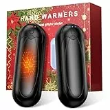 Handwärmer Wiederaufladbar 2er-Set, 7000mAh Elektrische Taschenwärmer mit 3 Heizstufen, Tragbare Magnetische Handwärmer, Wintergeschenk für Damen & Herren, Schwarz