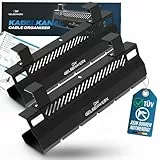 GELSENWERK® Kabelkanal Schreibtisch ohne Bohren – Kabelmanagement Schreibtisch für saubere Kabelführung – Kabelwanne aus Metall – Schwarz – 2 Montagearten