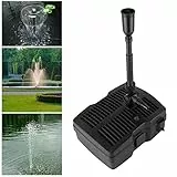 Forever Speed 4 in 1 Teichpumpe Springbrunnenpumpe mit Filter, 9W UV-Klärer, 1000l/h, mit 10m Stromkabel für Garten- und Springbrunnengestaltung (9W 1000l/h)