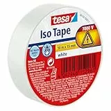 tesa Isolierband - Selbstklebendes Isolierband, hitzebeständig - Zum Isolieren, Reparieren und Bündeln - 10 m - Weiß